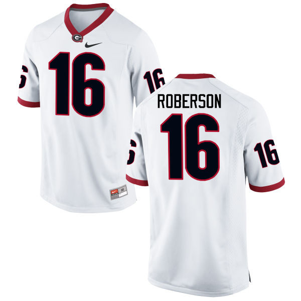 Men Georgia Bulldogs #16 Caleeb Roberson College Football Jerseys-White